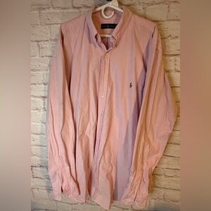 POLO Pink Men’s Button Down Shirt Tall